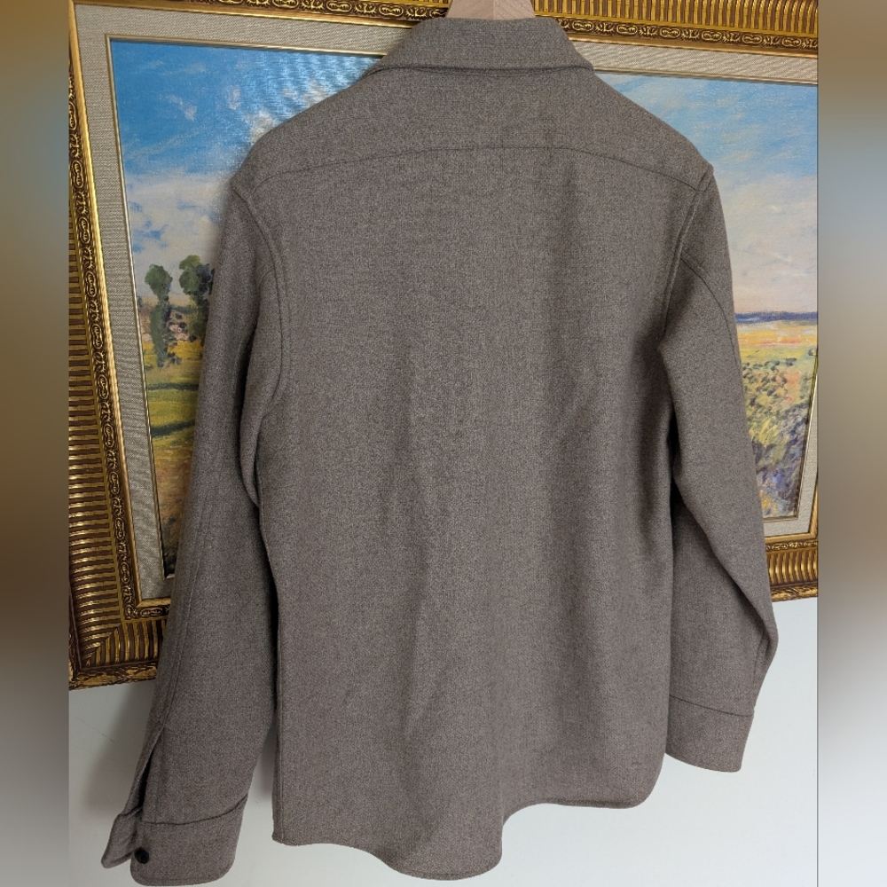 Taylor Stitch Wool Beige Shirt Jacket - Picture 3 of 5